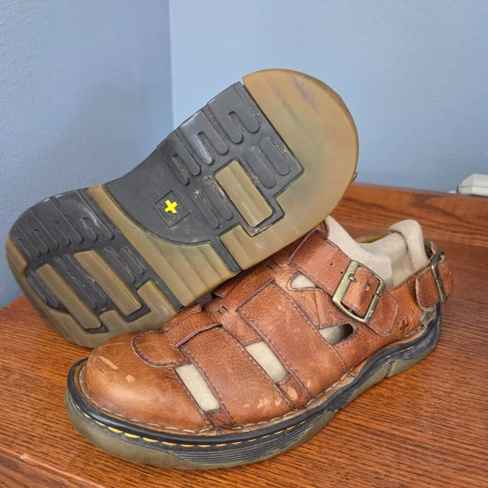 Dr. Martens Brown Leather Fisherman Sandals